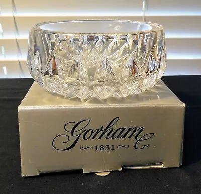 Vintage Gorham Althea 4-1/2  Diameter Cut Lead Crystal Heavy Bowl New In Box • $13.99