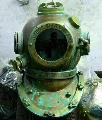 Antique Scuba SCA U.S Navy Mark V Diving Divers Helmet Deep Sea Full Size Diver • $161.10