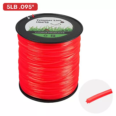 5lb .095 Star Shape Red Commercial Trimmer Line Spool Roll Fit Echo Stihl Redmax • $35.95