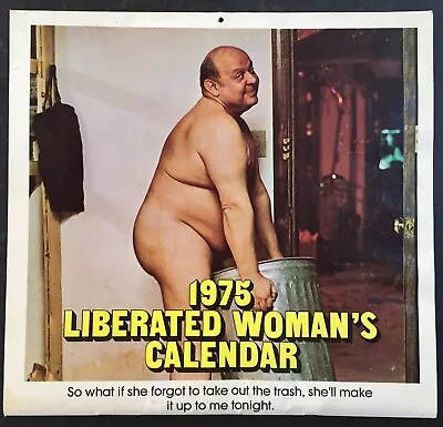 £0.01 • Buy 1975 Liberated Woman's Calendar, Humorous Male Nude Glamour Erotica, VERY RARE