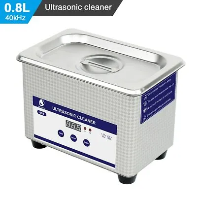 Ultrasonic Jewelry Watches Dental Cleaner Bath Digital Ultrasound Wave Cleaning • £75.89