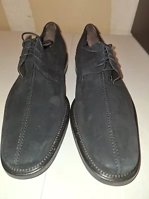 Mezlan Split Toe Oxford Wayne Black Suede Mens Size 10.5 Spain • $34.99