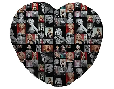 Colour Marilyn Monroe Fan Montage Design Heart Shaped Cushion Valentines Day • $38.70