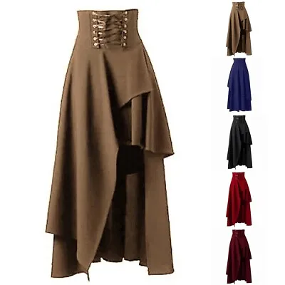 Cosplay Irregular Skirt Victorian Burlesque Steampunk Punk Bustle Dress • $30.76