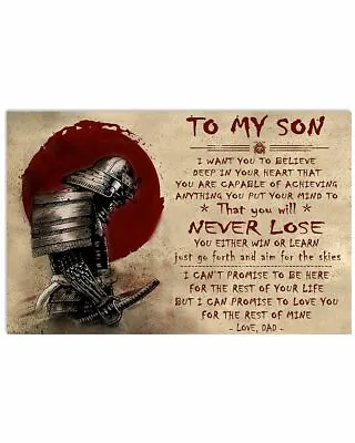 Bushido Poster Art Print To My Son I Want You To Believe Deep In Yourself • $16.95