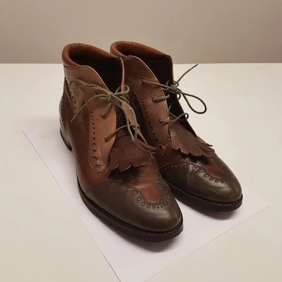 $40 • Buy Everybody Bz Moda Brown Soft Leather Ankle Boots Size US 8.5 EUR 39.5