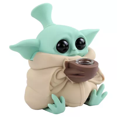 Star Wars Baby Yoda - Grogu The Child Silicone Smoking Tobacco Pipe Water Bong • $15.99