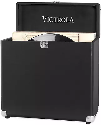 Vintage Vinyl Record Storage And Carrying Case Fits All Standard Records Black  • $53.65