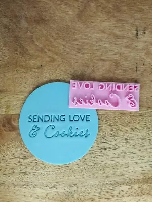 Sending Love & Cookies Fondant Embosser Cookie Stamp Thank You Birthday Gift • $7.95