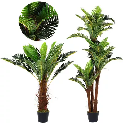 Large Artificial Palm Tree Fake Tropical Plant In Pot Outdoor Indoor Home Decor • £34.95