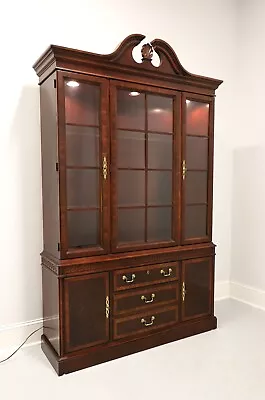 DREXEL HERITAGE Chippendale Flame Mahogany China Cabinet • $1695