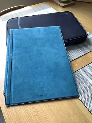 Blue Alcantara Grey Surface Pro 4 Keyboard Plus New Kensington Case ! • £0.99