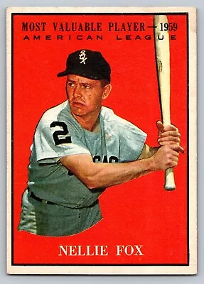 1961 Topps Nellie Fox MVP #477 HOF Chicago White Sox • $4.50