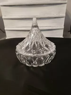 Goldinger Shannon Crystal Hershey's Kiss Candy Dish Trinket Coverd 5 Inch (006) • $9.50