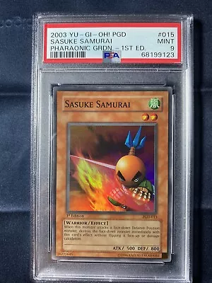 $5 • Buy Yu-Gi-Oh! Sasuke Samurai PGD-015 Super Rare 1st Ed PSA 9 Mint