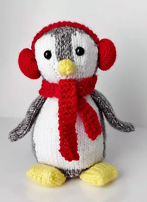 KNITTING PATTERN Christmas Penguin Toy Chocolate Orange Cover Decoration DK 15cm • £2.19