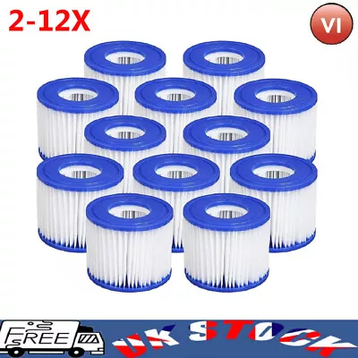 2-12x Bestway Lazy Lay-Z-Spa Filters VI Cartridge Hot Tub Spa Swimming Pool UK • £7.79