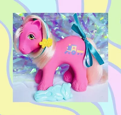 My Little Pony MLP G1 Vtg Big Brother Ponies STEAMER Pink Train Boy 1987 COMB • $49