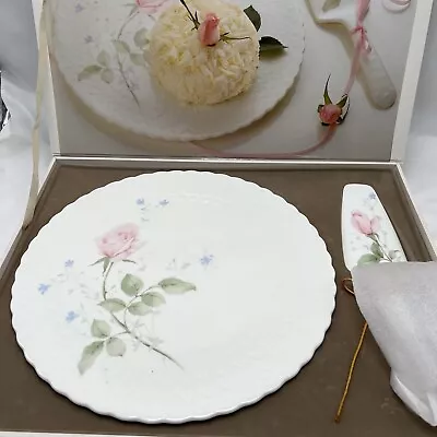 Mikasa Bone China April Rose 11.25” Cake Server Set B2053~ NIP ~ Retired Pattern • $31.92