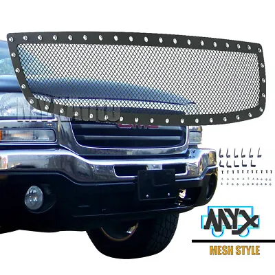 Fits 2003-2006 GMC Sierra 1500 Rivet Style Mesh Grille Stainless Steel Grill • $104.19