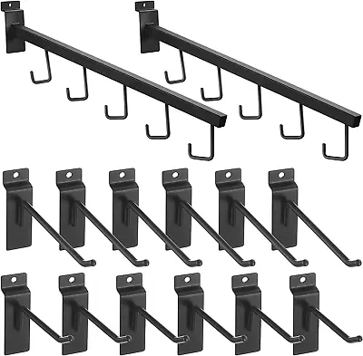 $30.86 • Buy 24 Pcs Metal Slatwall Hooks Accessories For Slatwall Including 2 Waterfall Rect