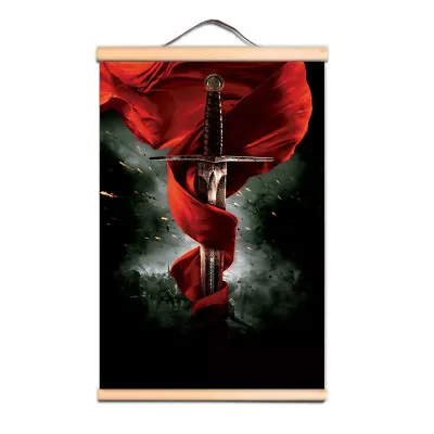 Masonic Knights Templar Flag Wall Hanging Scroll Painting Armor Warrior Poster 0 • $18.06