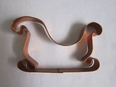 Solid Copper Santa's Sleigh Cookie Biscuit Cutter  Vintage Decor • $14.99