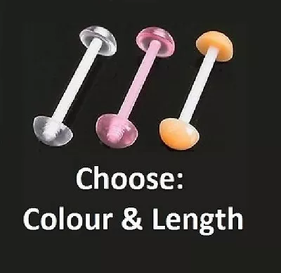 £1.90 • Buy No Ceum - Flexi Tongue Bar Retainer -Choose Colour & Length: 12mm 14mm 16mm 19mm