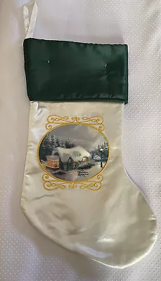 VTG 2009 Thomas Kincaid Applause Snowy Cabin Christmas Stocking • $19.99