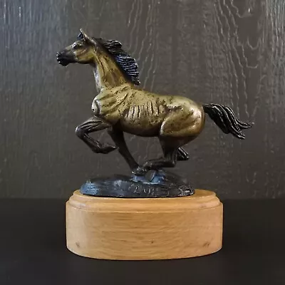 Vintage Signed Limited Edition 7/30 Bronze Metal Horse Sculpture Figurine • $149