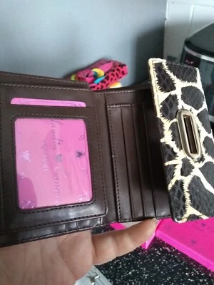 £5 • Buy Ladies Purse Claudia Canova Black Brown Giraffe 