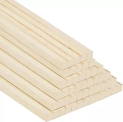 50pcs Square Wooden Dowel Sticks 30cm Wood Rods/Poles For Crafts & Model Making • £14.49