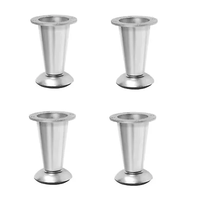 Sofa Legs Chrome Feet Plinth Beds Cabinets Cupboard Furniture Pack Of 4 Pcs • £12.95