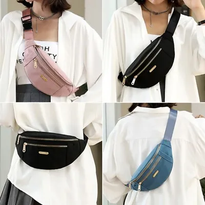 Women Fanny Pack Belt Waist Bag Cross Body Sling Shoulder Travel Sport Pouch Bag • $8.83