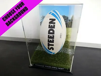 ✺New✺ NRL Football DISPLAY CASE - Rugby League Steeden Sports Memorabilia Lego • $149.99