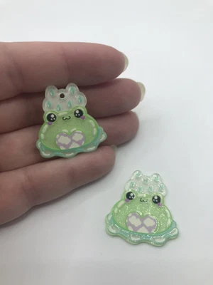 £3.25 • Buy Frog With Water Acrylic Pendant Charms, Halloween, Cute Charm For Jewellery
