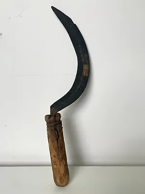 Vintage Scythe Sickle Wood Handle Curved Blade 8  • $16