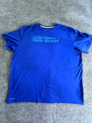 Nike Dri-Fit T-Shirt Men's 2XL Blue Cotton Livestrong Short Sleeve Pullover • $19.99