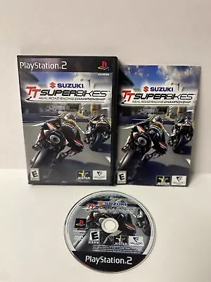 PS2 Playstation 2 Motorcycle Racing Game SUZUKI TT SUPERBIKES Complete W Manual • $4.95