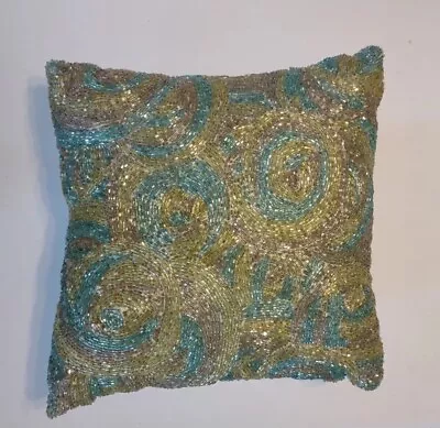 Nicole Miller High Quality Beaded Throw Pillow Beaded Pillow NICE! • $24