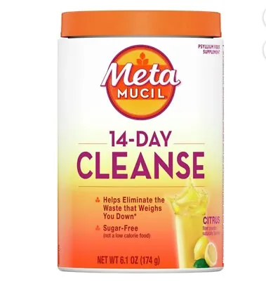 MetaMucil 14-Day Cleanse Citrus 6.1 Oz Exp. 08/24 • $15
