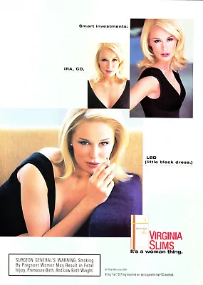 Virginia Slims Cigarette Ad #115 Rare 1999 Vintage Oop  • $10.99