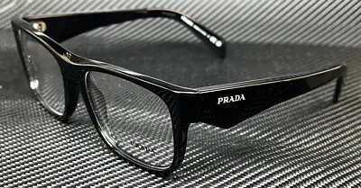 PRADA PR 22ZV 16K1O1 Black Men's 55 Mm Eyeglasses • $202.50