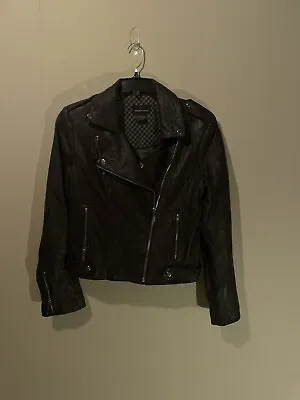 Womens Leather Jacket By Moda International Size Large New Without Tags • $52.25