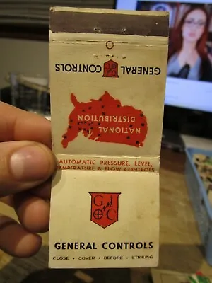 AL Vintage Old Matchbook Cover Advertising General Controls Pressure Valves Gas  • $1.97