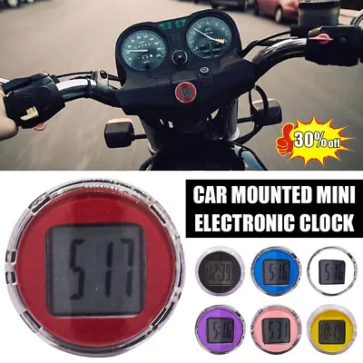 Waterproof Mini Digital Clock Motorcycle Bike Sticky Display Modific Watch NEW. • $1.51