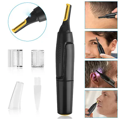 Nose Ear Hair Trimmer Face Eyebrow Mustache Beard Shaver Ultra Thin Clipper Mini • $9.48