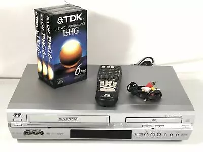 £98.40 • Buy JVC DVD VCR Combo Unit Vintage Digital Model HR-XVC33U With Remote & Extras