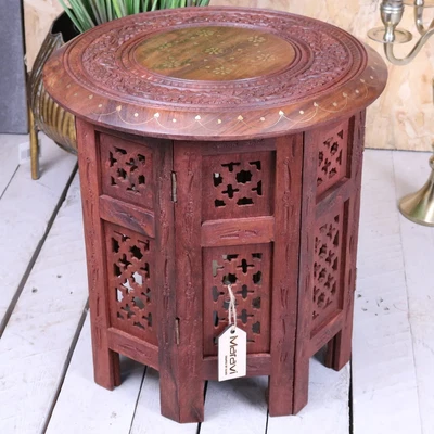 £79.99 • Buy Alnif Medium Size Moroccan Side Table Sheesham Wood Plant End Coffee Home Decor