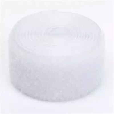 1in 2in & 4in White Sew On (Loop Side Only) Fabric Non-Adhesive Tape  Soft Side • $10.99